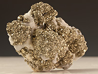 Pyrite on Calcite Cluster